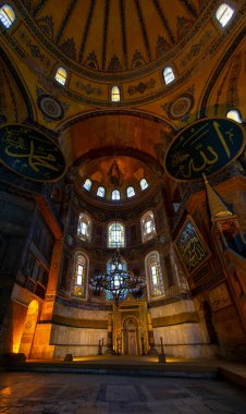 Ayasofya (Ayasofya) İstanbul, Türkiye, Bizans mimarisi, kent simgesi ve mimari dünya harikası