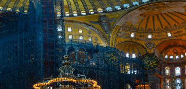 Ayasofya (Ayasofya) İstanbul, Türkiye, Bizans mimarisi, kent simgesi ve mimari dünya harikası