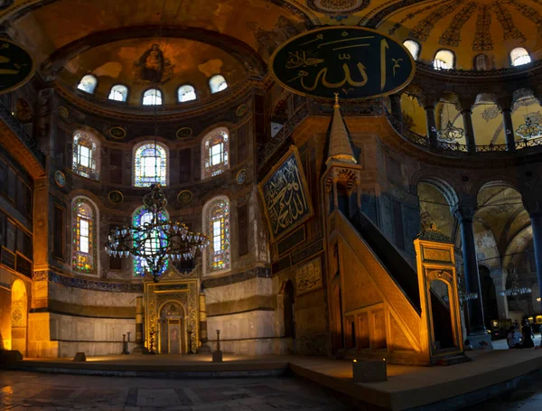 Hagia Sophia Hagia Sofia Ayasofya Belső Tér Isztambulban Törökországban Bizánci — Stock Fotó