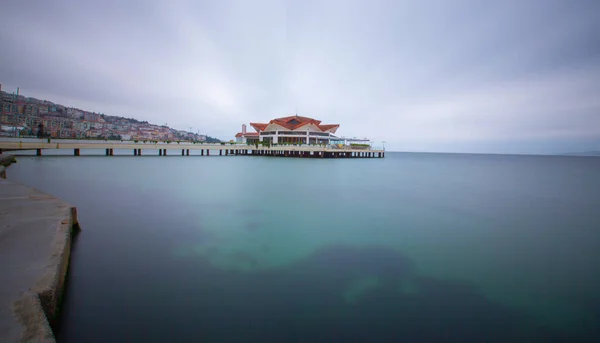 Bykekmece Albatross Beach Photographed Long Exposure Technique — Fotografia de Stock