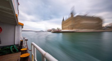 Istanbul ferry voyages were photographed with the long exposure technique.