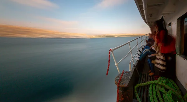 Istanbul Ferry Voyages Were Photographed Long Exposure Technique — Foto Stock