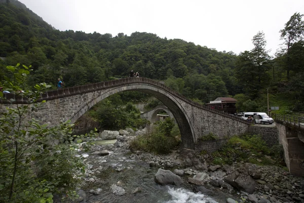 Puentes Dobles Ortacalares Históricos Con Una Maravillosa Vista Medio Del —  Fotos de Stock
