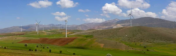 Electric Windmills Beautiful Landscape — Stock Photo, Image