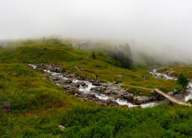 Rize 'deki Elevit Platosu. Bu plato, Rize 'nin Camlihemsin ilçesinde yer almaktadır. Kackar Dağları bölgesi. Rize, Türkiye.