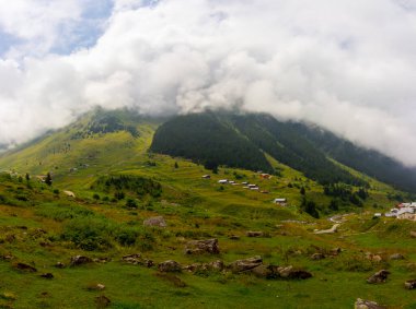 Rize 'deki Elevit Platosu. Bu plato, Rize 'nin Camlihemsin ilçesinde yer almaktadır. Kackar Dağları bölgesi. Rize, Türkiye.