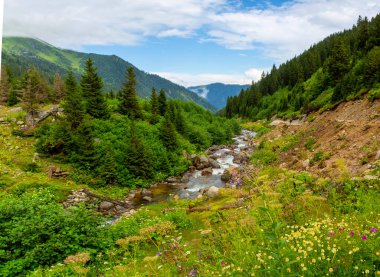Hakkari, Türkiye, Cilo Dağı, Gökyüzü Bulutları ve Kanyon
