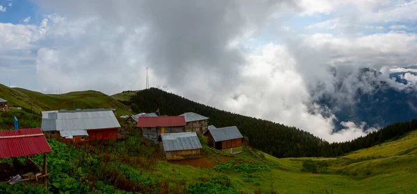 Gito Plateau View Foggy Weather Plateau Located Camlihemsin District Rize — Stock Fotó