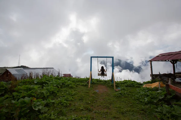 Gito Plateau View Foggy Weather Plateau Located Camlihemsin District Rize — Stockfoto