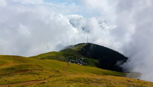 Gito Plateau View Foggy Weather Plateau Located Camlihemsin District Rize — Stock fotografie