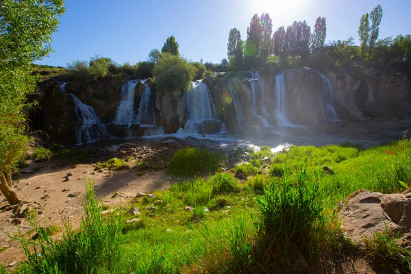 Muradiye Vízesés Egy Természetes Csoda Közelében Van Lake Kelet Anatólia — Stock Fotó