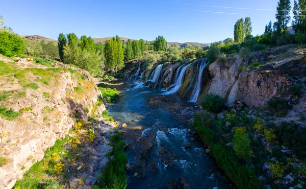Muradiye Vodopád Přírodní Zázrak Blízkosti Jezera Van Východní Anatolia Turecko — Stock fotografie