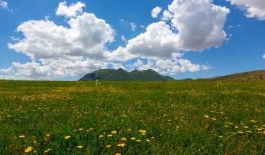 Nemrut Krateri Gölü ve çevresinin panoramik görüntüsü