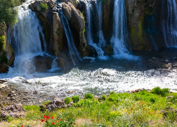 Muradiye Waterval Een Natuurwonder Buurt Van Van Lake Oost Anatolië — Stockfoto