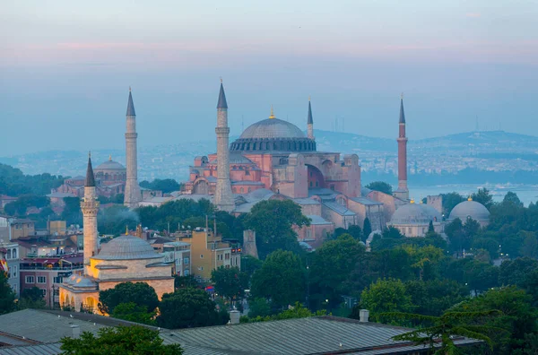 Hagia Sophia Isztambulban Bizánci Építészet Világhírű Emlékműve — Stock Fotó