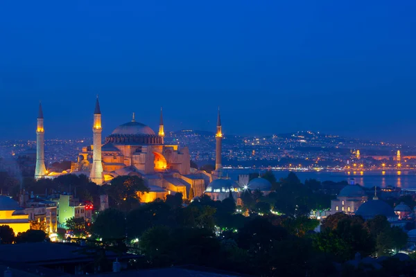 Hagia Sophia Isztambulban Bizánci Építészet Világhírű Emlékműve — Stock Fotó