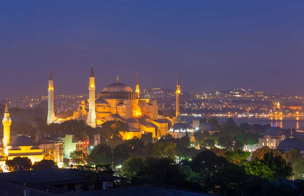 Hagia Sophia Isztambulban Bizánci Építészet Világhírű Emlékműve — Stock Fotó