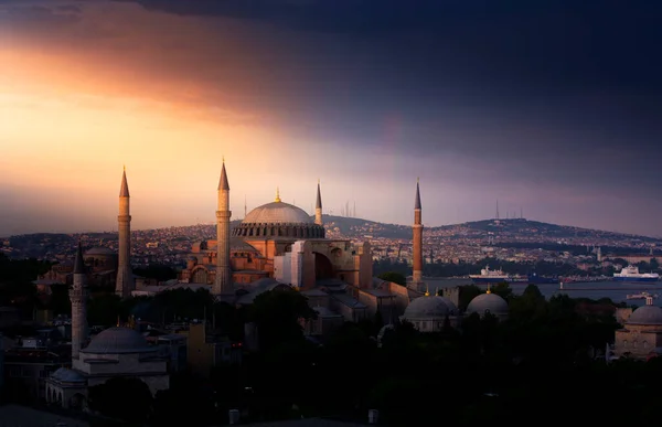 Хагія Софія Стамбулі Всесвітній Пам Ятник Візантійській Архітектурі — стокове фото