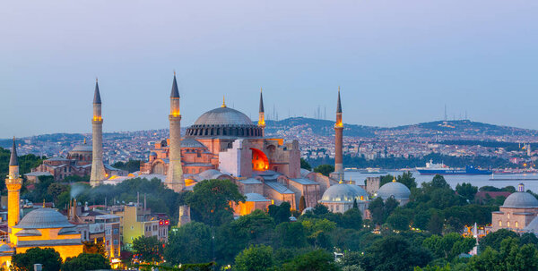 Hagia Sophia in Istanbul. The world famous monument of Byzantine architecture