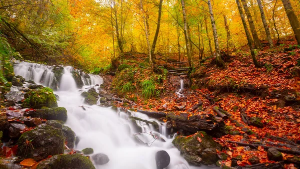 Seven Lakes Yedigller National Park Most Beautiful Colors Autumn Waterfall — Stock Photo, Image