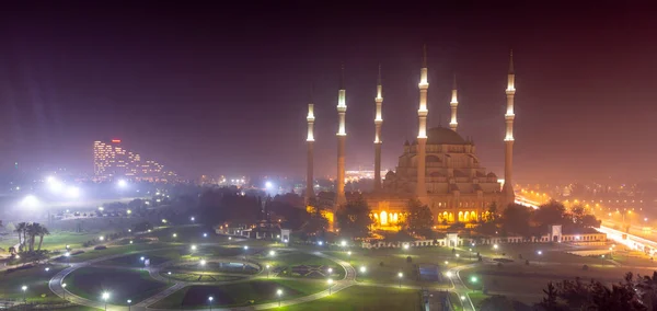 Adana Sabanci Centralny Meczet Widok Lotu Ptaka — Zdjęcie stockowe