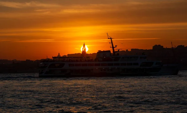 Galata Turm Ist Einer Der Meistbesuchten Orte Von Touristen Bei — Stockfoto