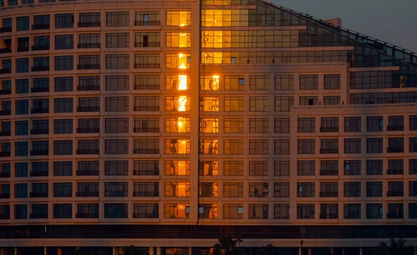 Aesthetic Hotel built on the Adana Seyhan River. It gives a good reflection during the sunset hours