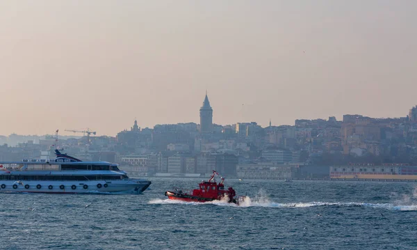 Different Aesthetic Ferry Collections Most Historical Places Istanbul — Stock Photo, Image