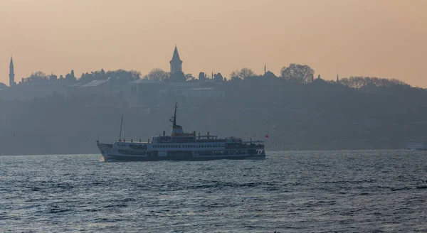 Olika Och Estetiska Färjekollektioner Bland Mest Historiska Platserna Istanbul — Stockfoto