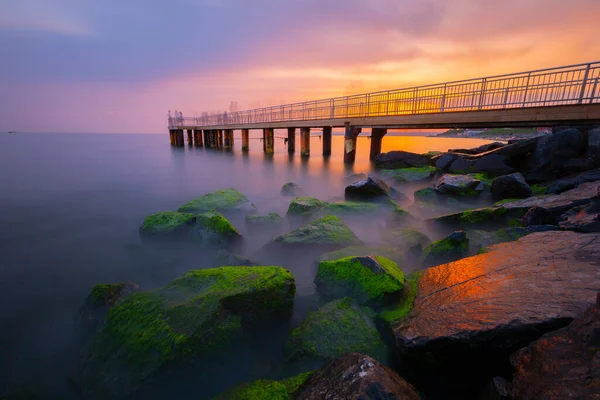 Perfekte Pier Fotos Mit Langzeitbelichtung Seka Park Ist Einer Der — Stockfoto