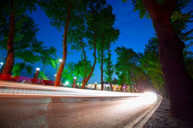Süleyman camisinin akşam saatleri, İstanbul manzarası mükemmel.