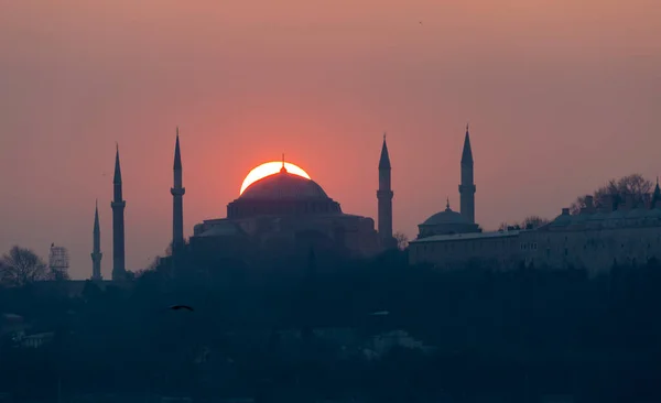 Der Blick Auf Die Blaue Moschee Und Die Hagia Sophia — Stockfoto