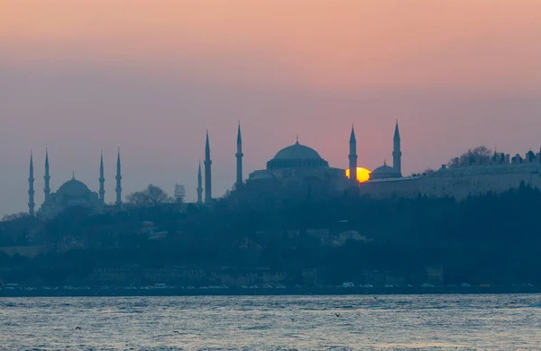 Der Blick Auf Die Blaue Moschee Und Die Hagia Sophia — Stockfoto