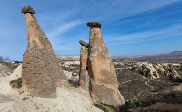 Magnífica Vista Verano Capadocia Impresionante Escena Matutina Del Valle Rosa —  Fotos de Stock