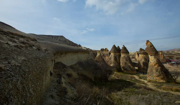 Superbe Vue Été Sur Cappadoce Scène Matinale Époustouflante Vallée Red — Photo