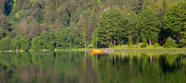 Landscape View Karagol Black Lake Popular Destination Tourists Locals Campers — Stock Photo, Image