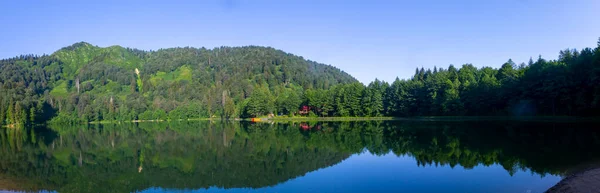 Vista Paesaggio Karagol Lago Nero Una Destinazione Popolare Turisti Gente — Foto Stock