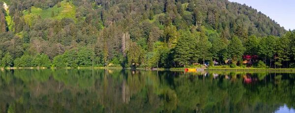 Vista Paisagem Karagol Lago Negro Destino Popular Para Turistas Moradores — Fotografia de Stock