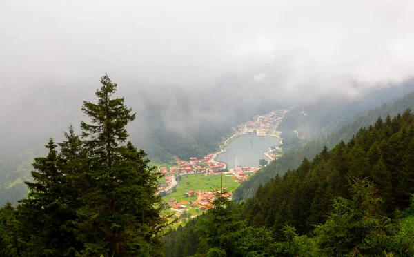 Horská Vesnice Uzungol Trabzonu Turecko Dlouhé Jezero — Stock fotografie