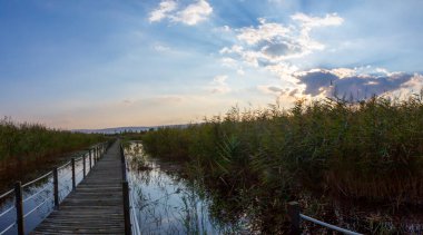 güzel manzara ve sultanmarshes (kuş cenneti) yanındaki erciyes Dağı, kayseri