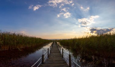güzel manzara ve sultanmarshes (kuş cenneti) yanındaki erciyes Dağı, kayseri
