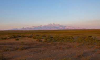 güzel manzara ve sultanmarshes (kuş cenneti) yanındaki erciyes Dağı, kayseri