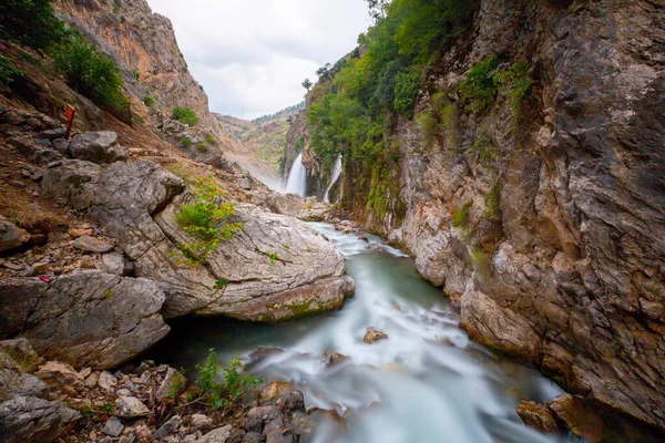 Cascada Kapuzbasi Segunda Cascada Más Alta Del Mundo Lugar Natural — Foto de Stock