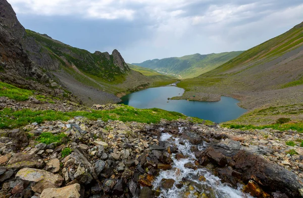 Kackar Dağları Ndaki Avusor Buzul Gölü Heart Lake Avusor Platosu — Stok fotoğraf