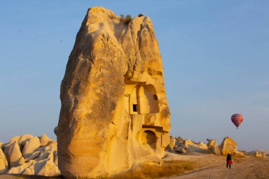 Sıcak hava balonu uçuşu Cappadocia, Türkiye, Goreme köyü, sıcak hava balonu geçidi