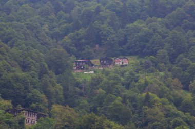 Geleneksel evler ve eski taş köprüler, Rize - Türkiye