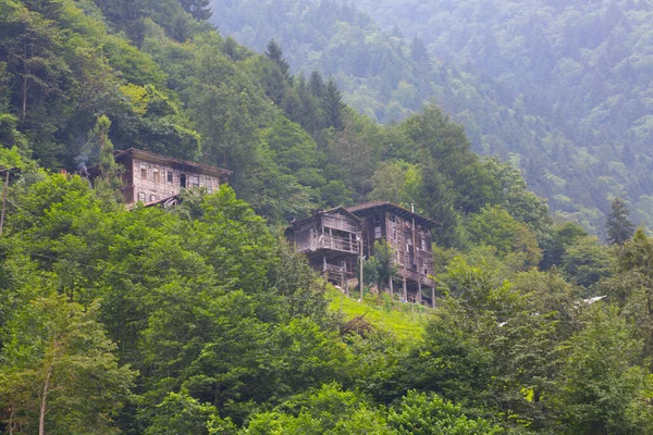 Casas Tradicionais Pontes Pedra Velhas Rize Turquia — Fotografia de Stock