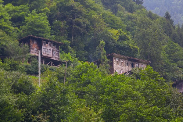 Casas Tradicionais Pontes Pedra Velhas Rize Turquia — Fotografia de Stock
