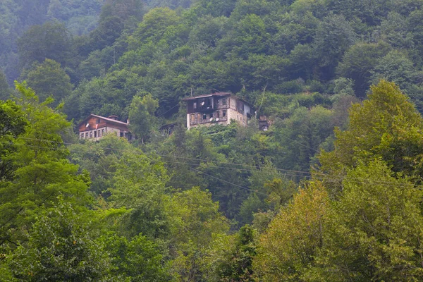 Casas Tradicionais Pontes Pedra Velhas Rize Turquia — Fotografia de Stock