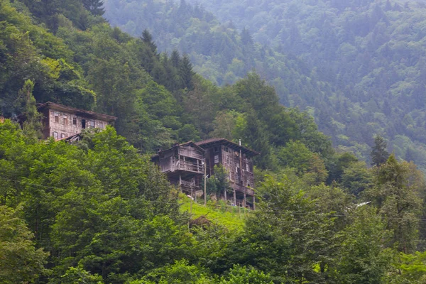 Traditionelle Häuser Und Alte Steinbrücken Rize Türkei — Stockfoto